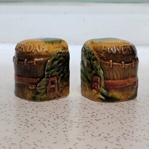 Vintage Hoover Dam Salt & Pepper Shaker Set